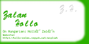 zalan hollo business card